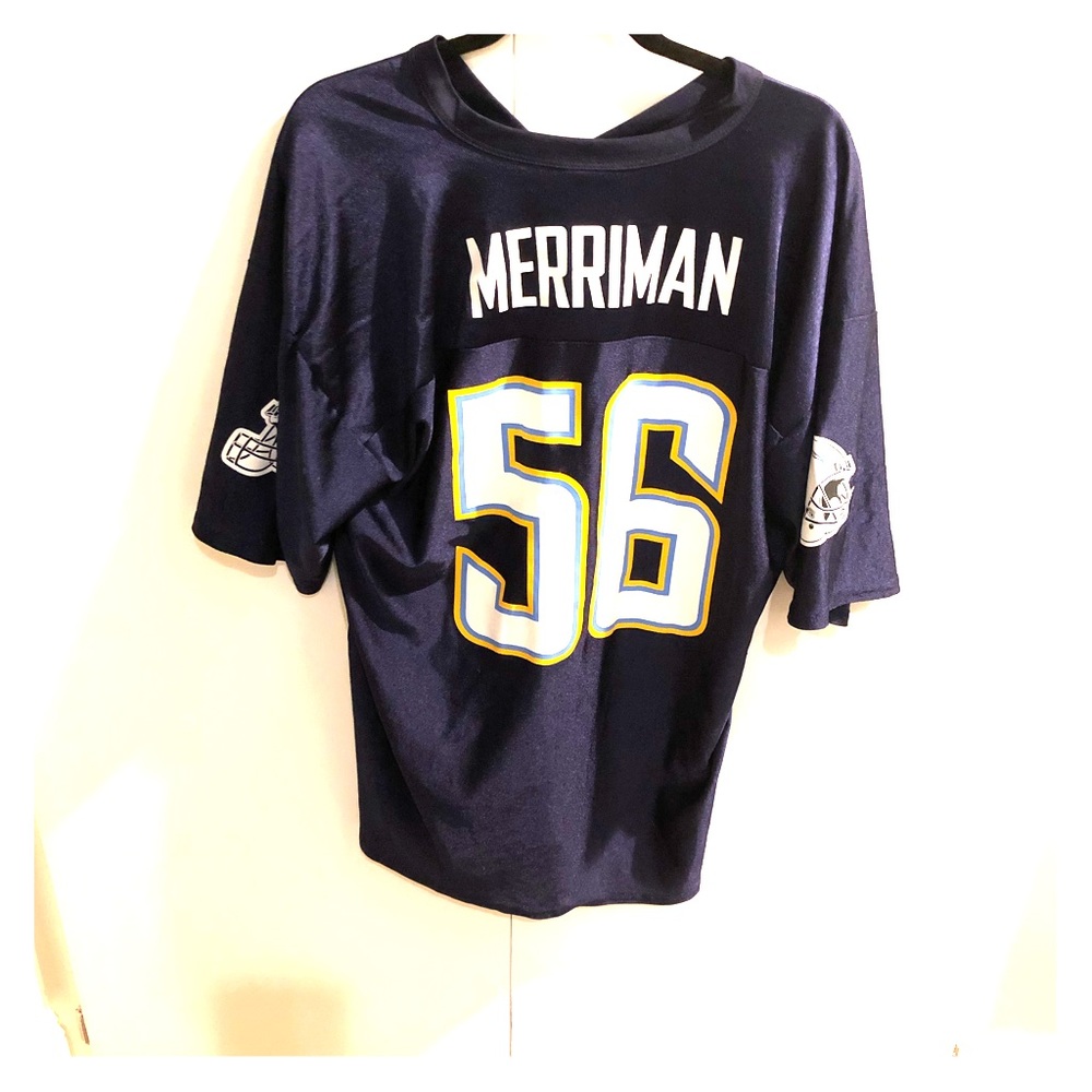 VINTAGE NFL MERRIMAN CHARGERS JERSEY 56 LIKE NEW